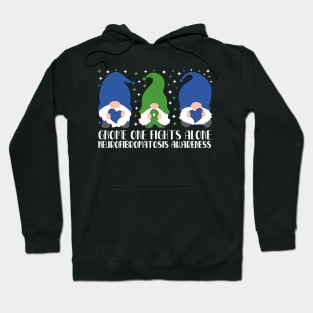 Gnome One Fights Alone Neurofibromatosis Awareness Hoodie